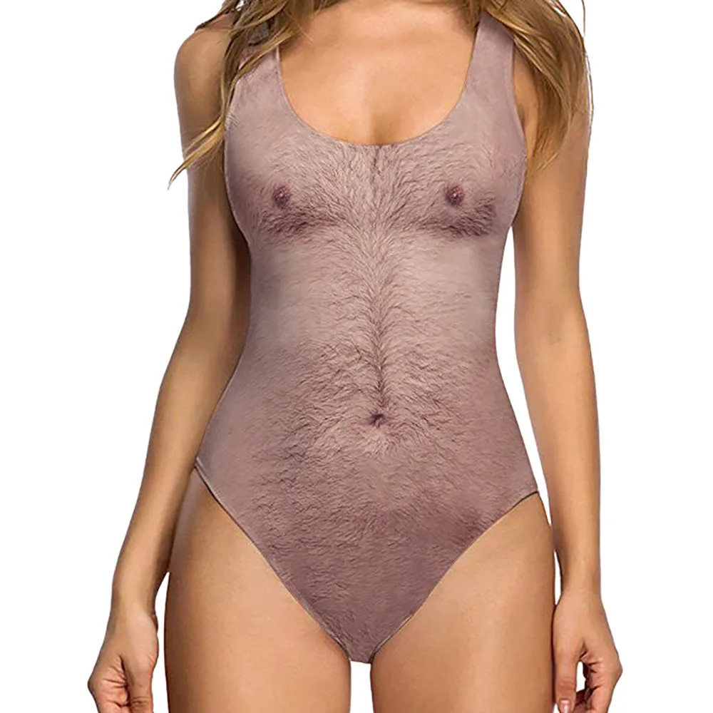 

Women Sexy Swimsuit High Cut One Piece Funny Bathing Suit Monokini Swimwear Fashion 2018 biquinis tankinis feminino mujer #070