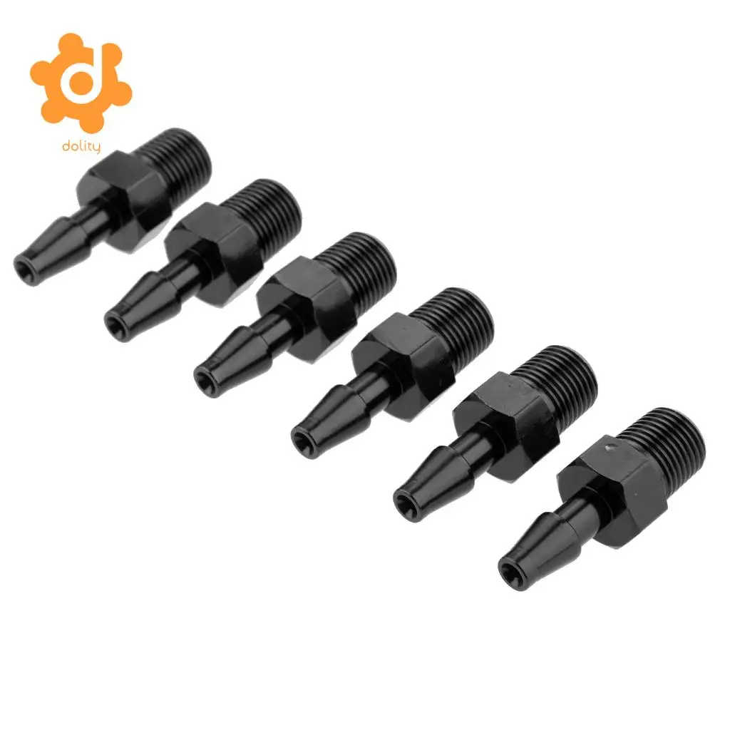 Car 6 Port Vacuum Intake Manifold Wastegate Turbo 1/8 NPT Boost Kits Black