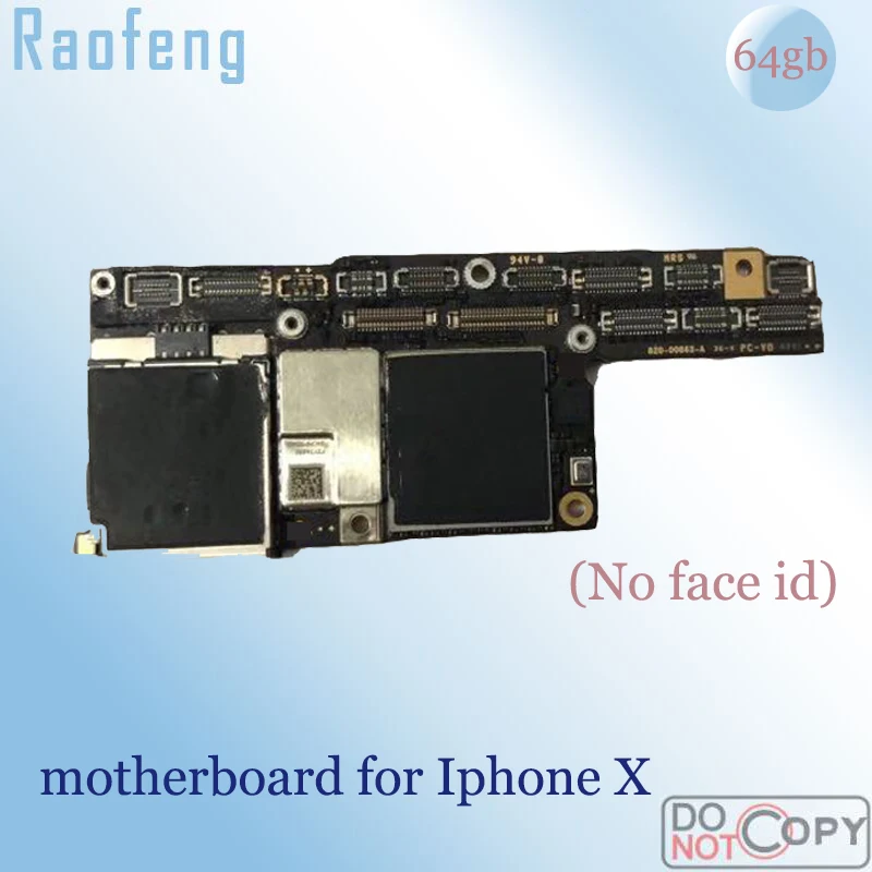 Raofeng 64 Гб без распознавания лица разблокированная для iphone X материнская плата с