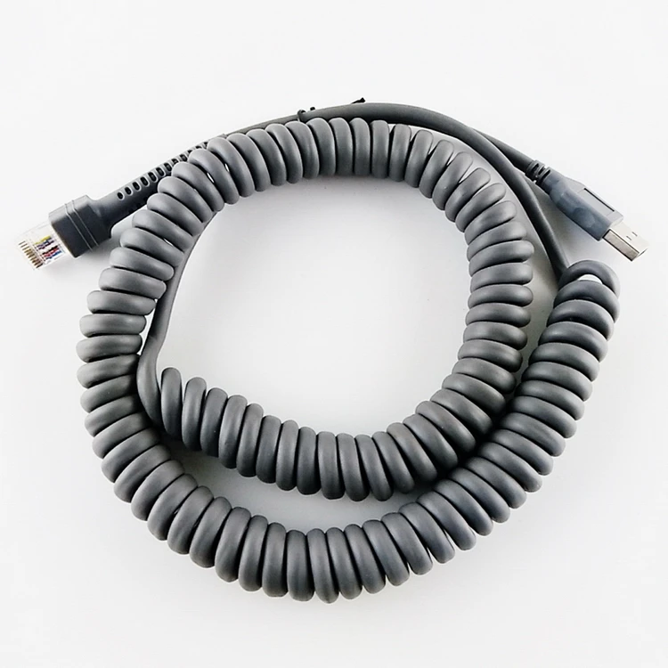 

BarCode Scanner USB Cable Spiral Coiled 5M(17feet) For Symbol LS2208AP LS1203 LS4208 LS9203 DS6707 DS6708 USB Interface