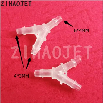 

Inkjet printer Y shape ink tube connector 6X4MM to 5X3MM for Myjet JHF Vista Wit-color Flora ink pipe adapter clips 20pcs