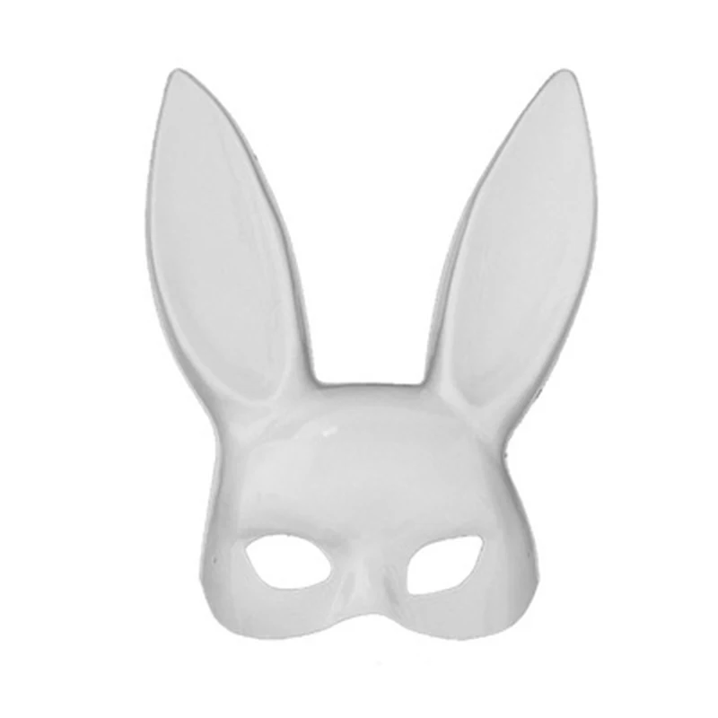 1 шт. женская маска кролика для девочек, черная белая Маскарадная маска на Хэллоуин, Вечерние Маски с кроличьими ушками