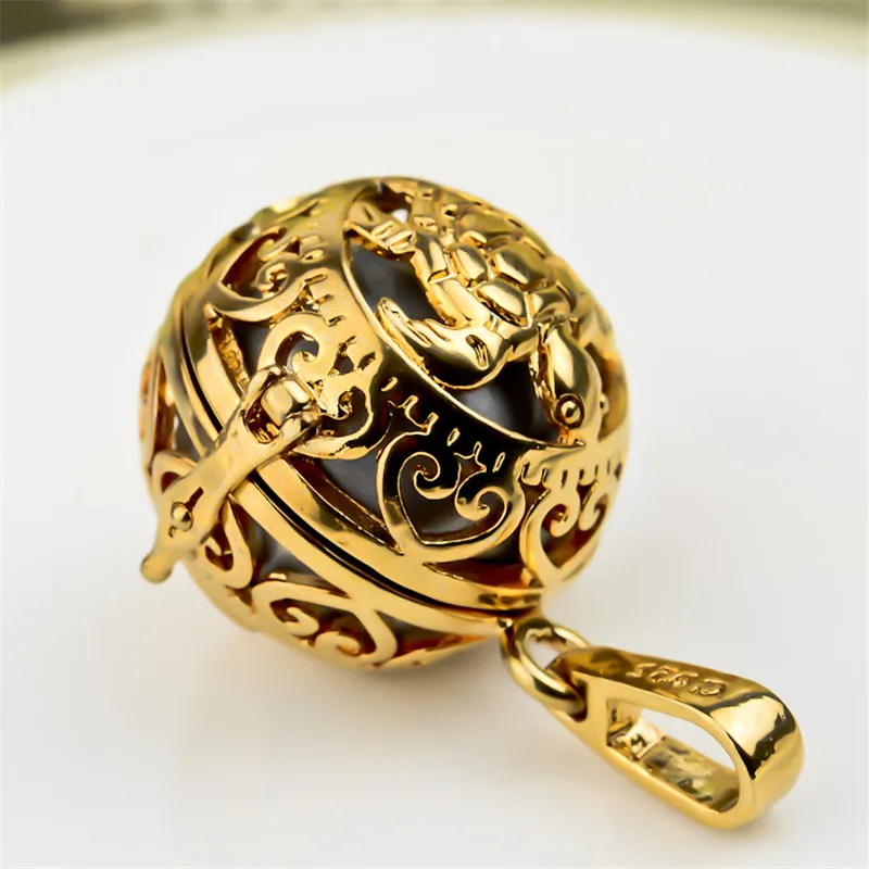 Подвеска в виде шара 18*16 мм золотого цвета|pendants wholesale|bola pendantharmony ball |