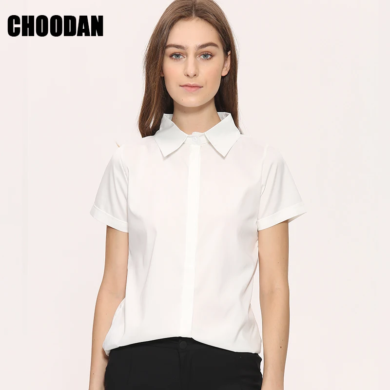 womens white dress shirt short sleeve