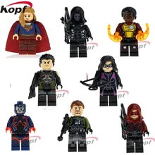 10 компл. X0179 Супер Герои Прометей огненный шторм Slipknot Охотница Slipknot Emiko Quin Кирпичи Строительные блоки игрушка-подарок для детей
