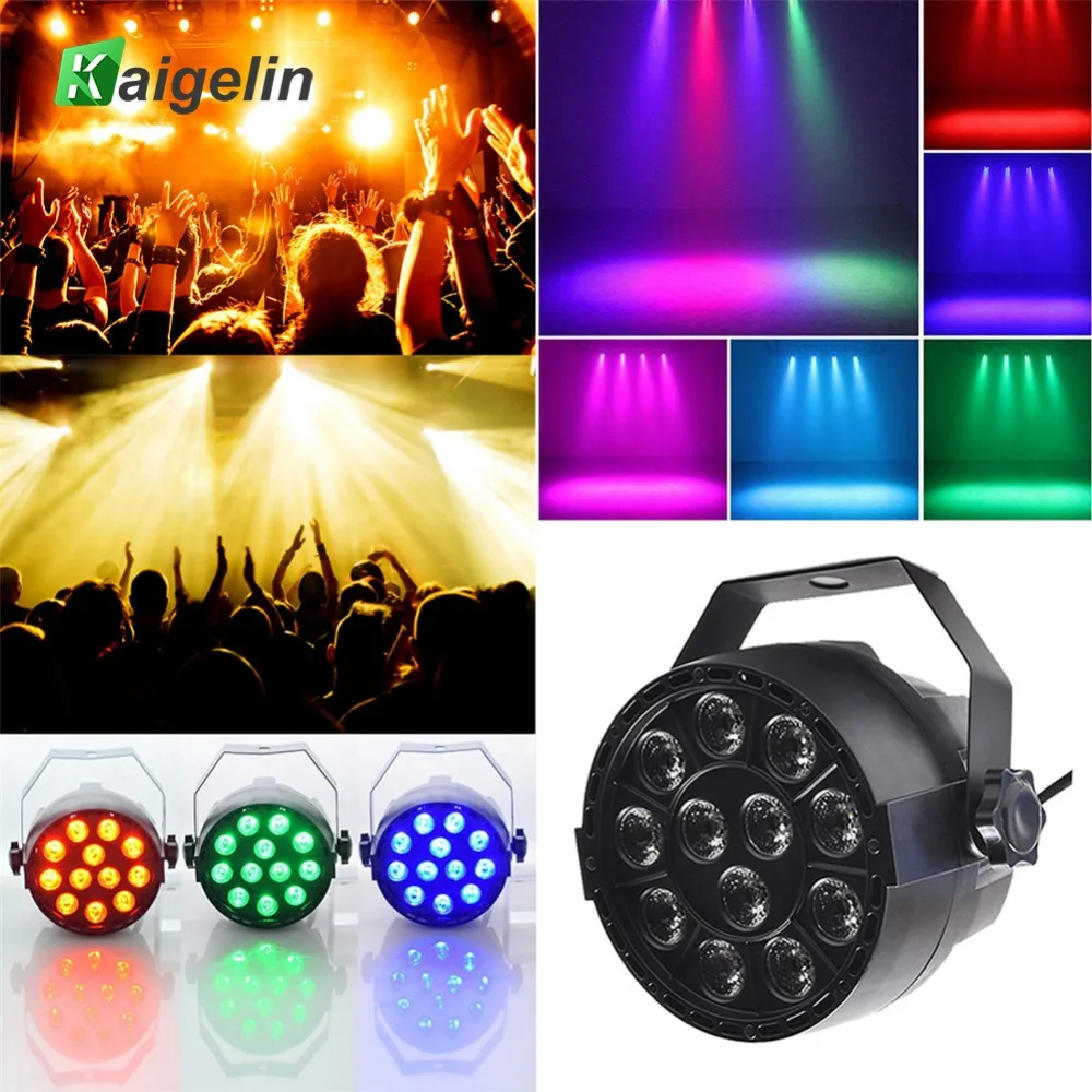 Горячая Par свет 12 LED RGB 3в1 18 Вт сценическое освещение DMX 512 Клубная Дискотека