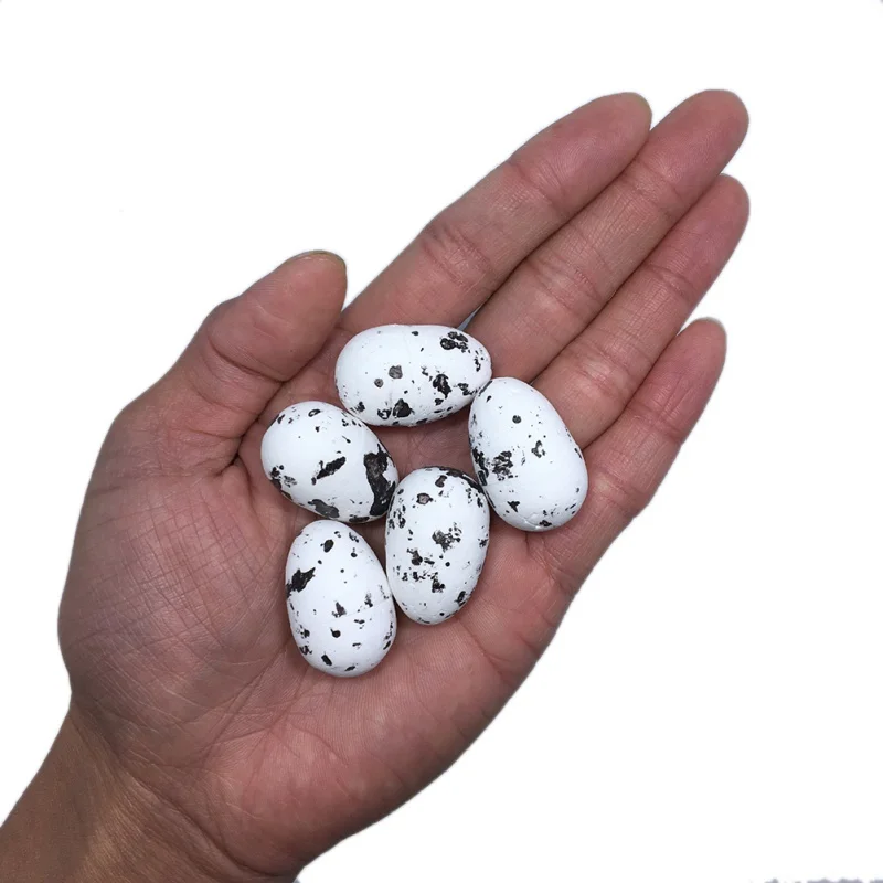 

20PCS 3CM Simulation Foam Bird Egg Simulation Egg Model Photography Prop DIY garden Supplies rock Decorative Pebbles Yard Decor