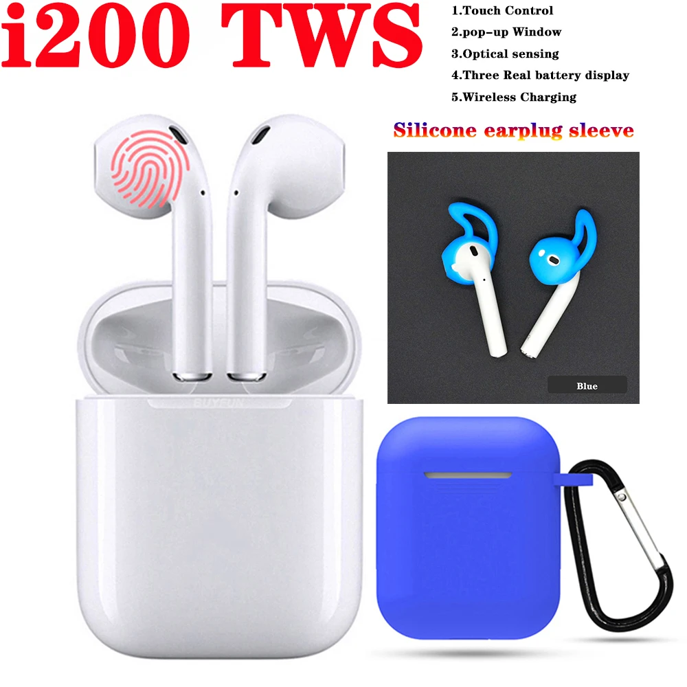 I200TWS беспроводные Bluetooth наушники i200tws Беспроводная зарядка + умный датчик