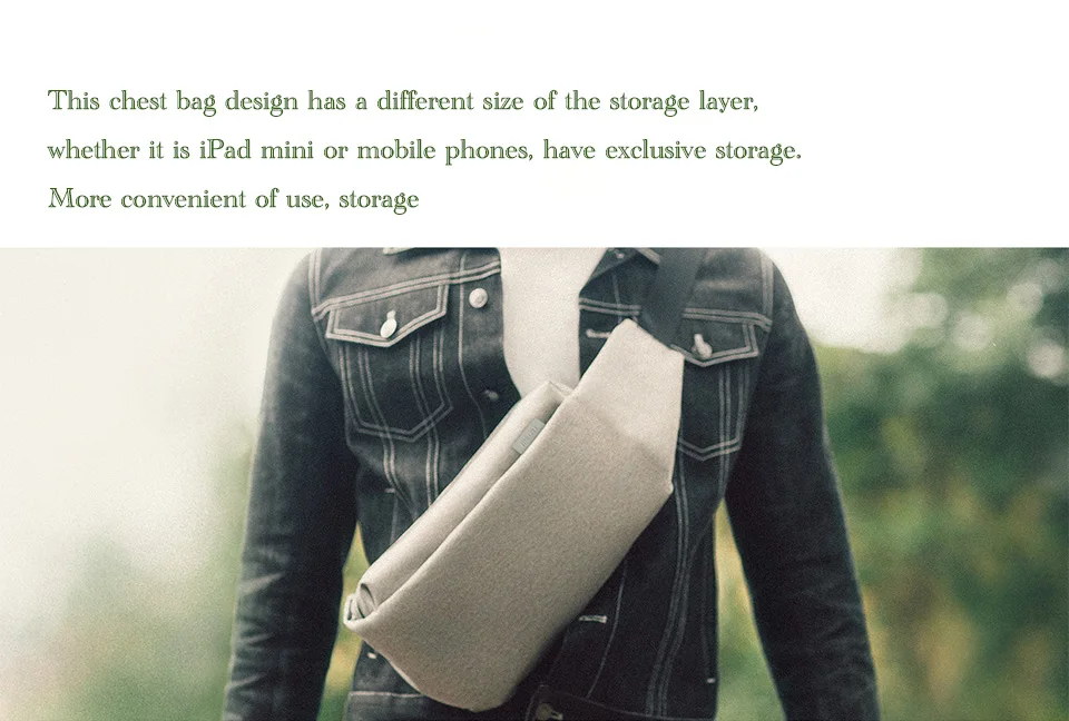 Meizu New  Backpack urban leisure chest pack For Adult Small Size Shoulder Type Unisex Rucksack for iPad mini Mobile Phones bag04