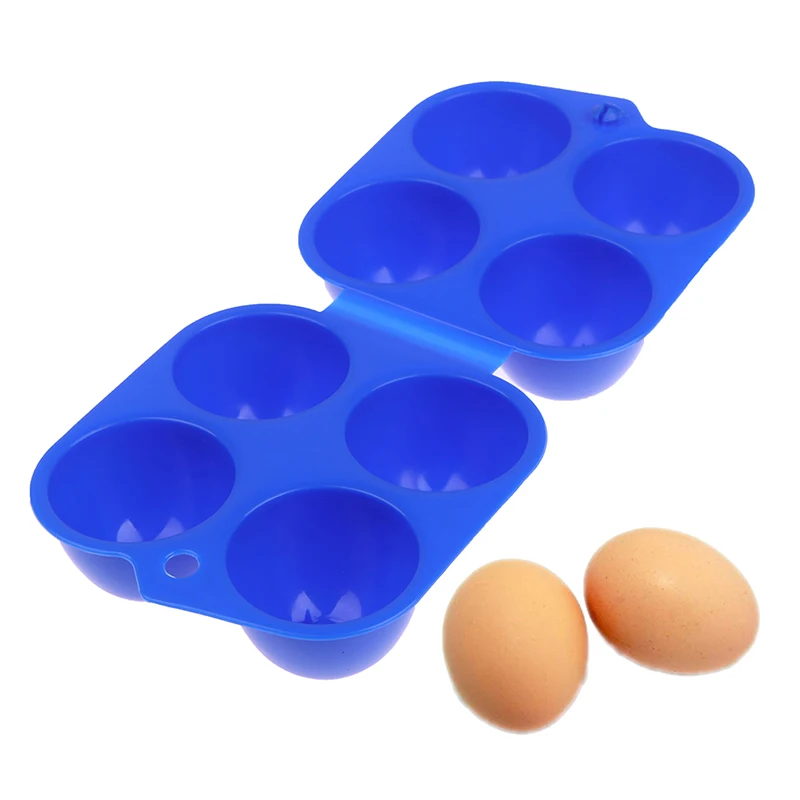 

1pc Portable Kitchen Convenient Container Egg Storage Box Carrier For 4 Eggs Case Box Container Hiking Outdoor Camping