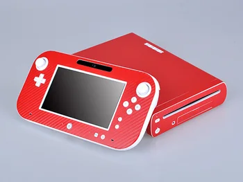 

Red Carbon Fiber Vinyl Skin Sticker Protector for Nintendo Wii U and controller skins Stickers