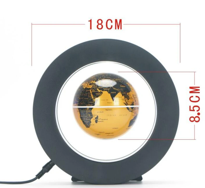 Mapa do Mundo Tellurion com Luz Decoração para Casa Novidade Levitação Magnética Flutuante Globo Escritório Ornamento Led 9 Led mapa do mundo novidade levitação magnética