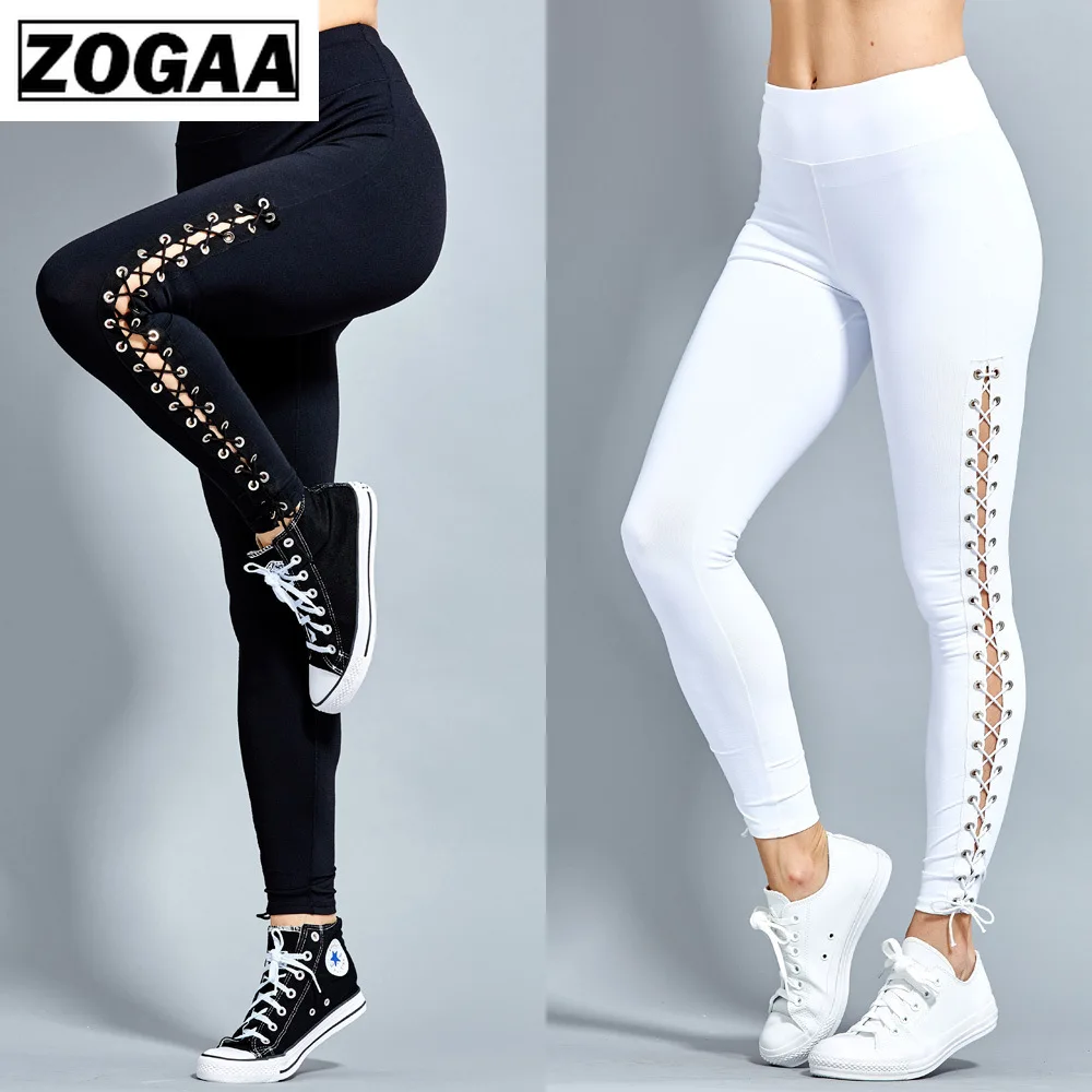 

Sexy Black White Leggings Women Fashion Sport Leggings Leggins Sport Women Fitness Pants Casual Ankle-Length Polyester Pant