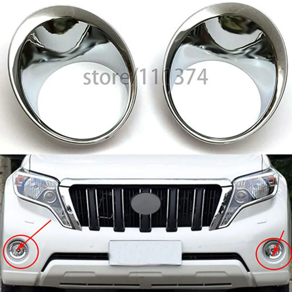 Nulla Front Fog Light Lamp Cover Trim Frame Decorative For Toyota Prado