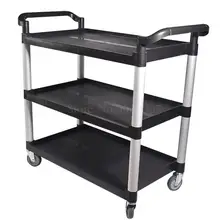 Утолщенные трехэтажные тележки для сбора обеденного автомобиля Ресторан Коллекционная чаша автомобиль отель тележка многофункциональное мобильное обслуживание