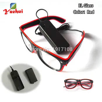 

New design Flashing Red Luminous glasses Funny Glasses Masquerade products for Easter Halloween By DC-3V Steady On Driver
