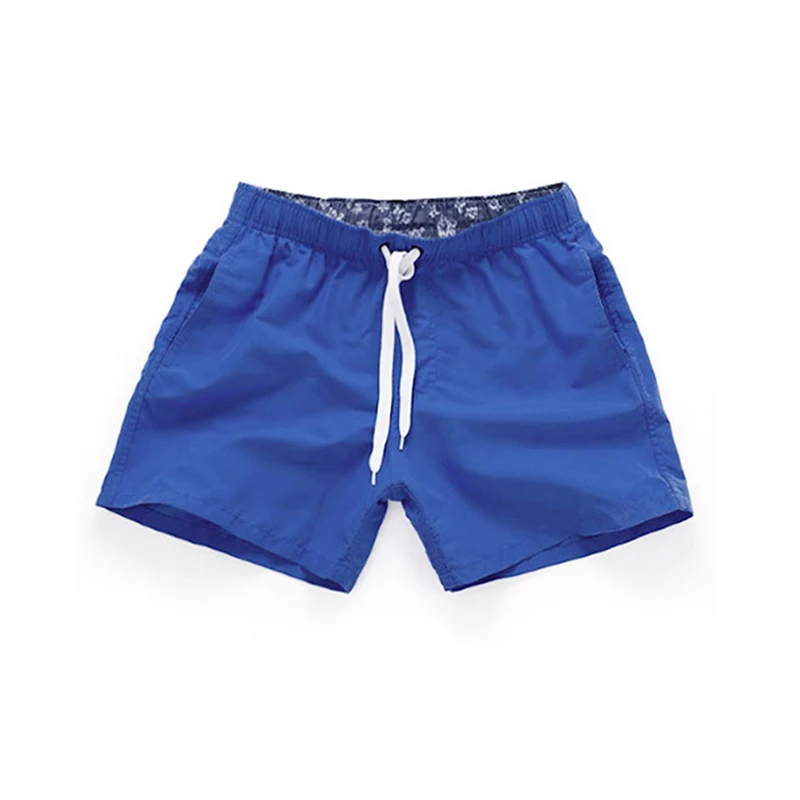 Летние Новые мужские Шорты Средняя Талия пляжные короткие брюки прямые шорты для серфинга на шнурке четыре цвета S-2XL мужские трусы - Цвет: royal blue