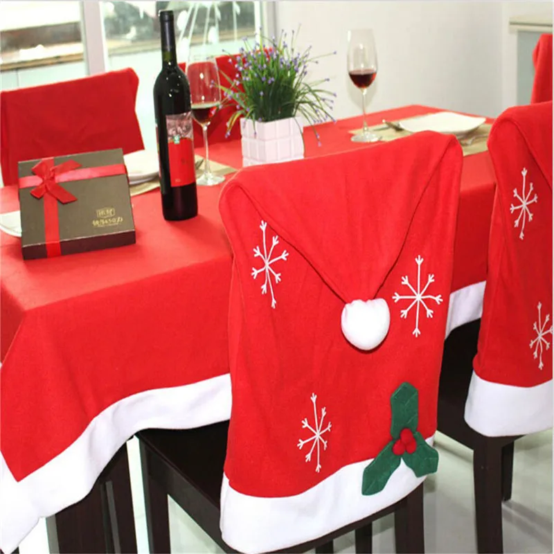 Красный Рождественский скатерть для стола декорация скатерть для стола для РОЖДЕСТВО Праздничное оформление дома EJ874611