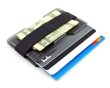 Slim Business Card Holder Men Card Credit Card Wallet A Portable Clip Card Black Translucent color 2017 Hot Wholesale