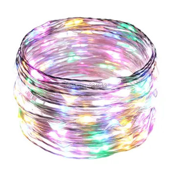

10M 33FT 100 LEDs Silver Wire Holiday String Lights Starry Christmas Party Lights with Corded Power Adapter (UK,US,EU,AU Plug)
