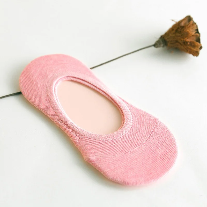 Хлопковые невидимые женские носки, милые однотонные носки-башмачки для беременных девочек, женские носки на весну и лето, Sokken - Цвет: style 1 pink