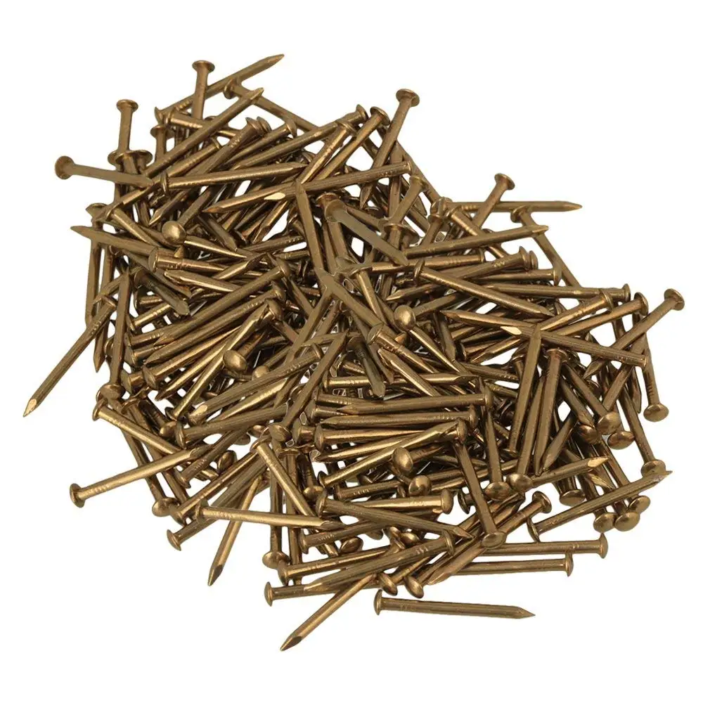 18x1 3mm Brass Copper Round Head Wood Screw Nail Decorative