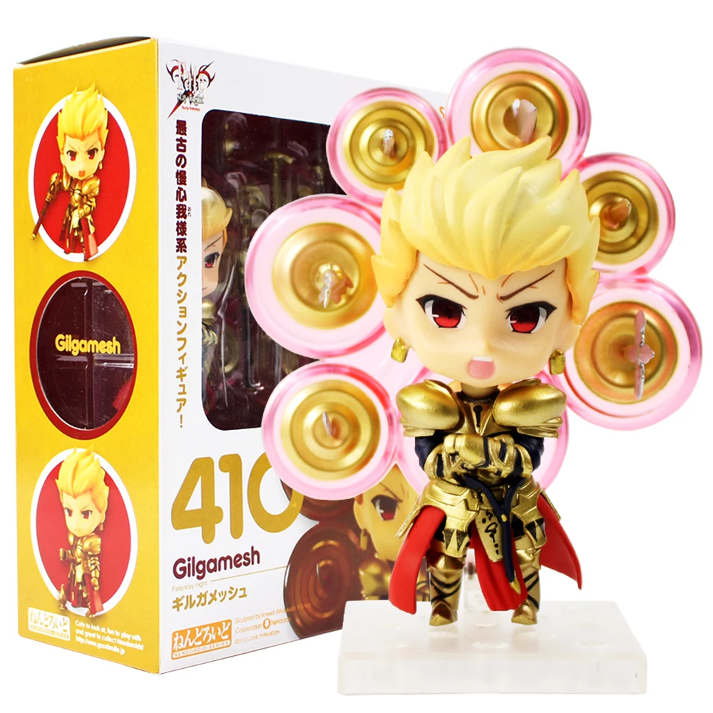 Дешево 10 см хорошая улыбка Судьба Ночь Gilgamesh Nendoroid 410 версии ПВХ фигурку Коллекционная модель игрушки куклы