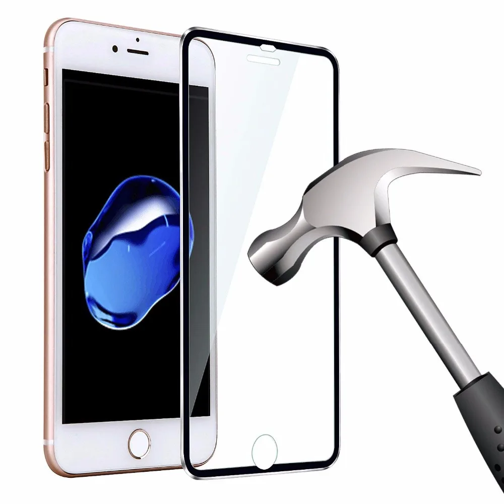 

OUZIFISH 3D Full Cover Edge Tempered Glass For iPhone X XS Screen Protector For iPhone 6 6s 7 8 Plus Film Protection Glass 5 5S