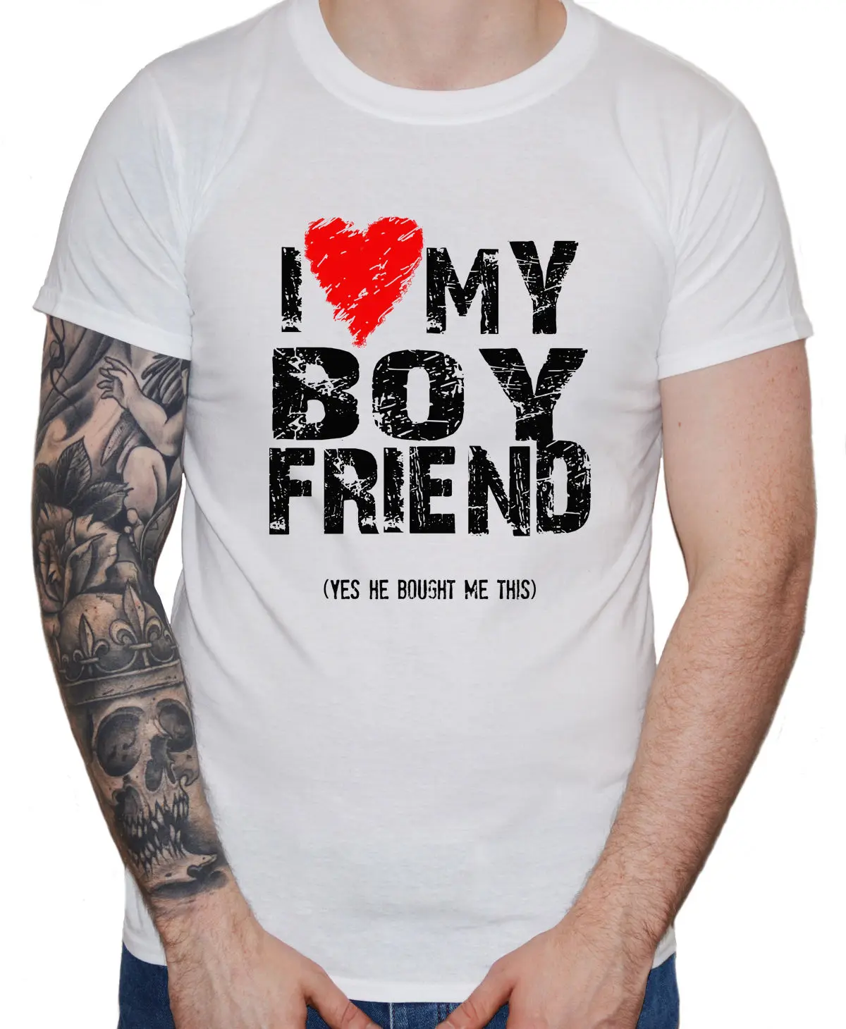 

Lgbt T Shirt I Love Heart My Boyfriend Men Guy Gay Pride Valentine'S Gift Luka Hrvatska Croatia Modric France Streetwear Hip