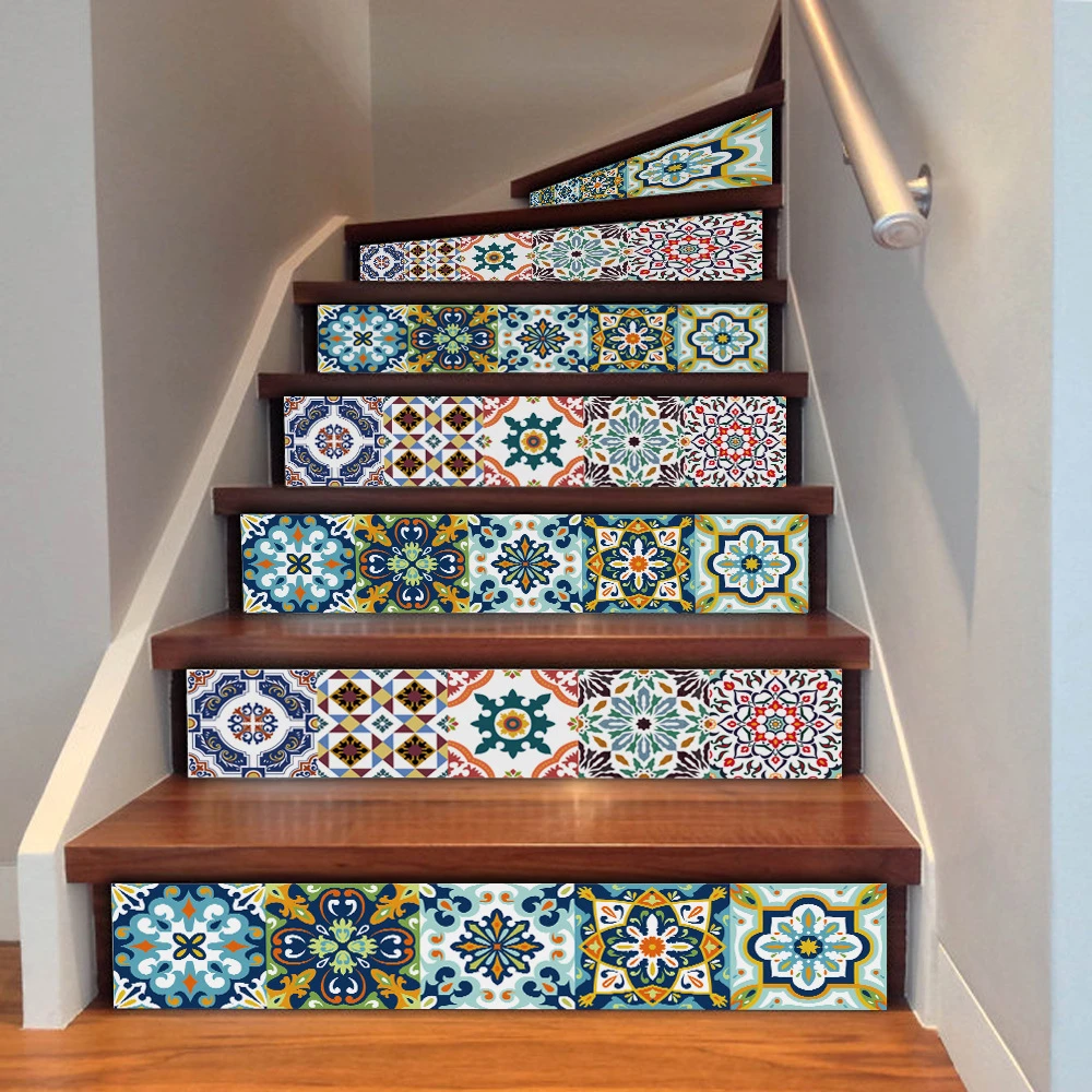 Funlife Mediterranean Design Stairway Stickers
