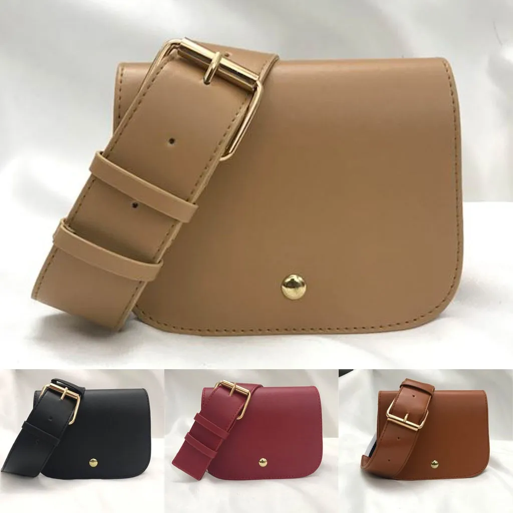 CONEED Striped Wide Strap Solid Color Crossbody Bag Fashion Sport High Quality Mini Female Trend Waist Bag 19MAR14