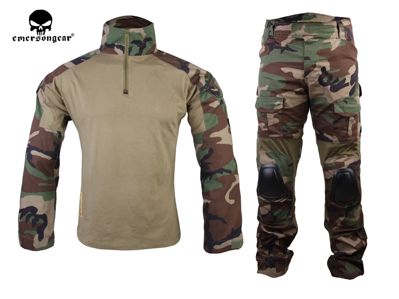 Лесной Emerson Gen2 Боевая униформа тактическая рубашка боевой экипировки и брюки армии BDU Костюмы - Цвет: shirt and pants