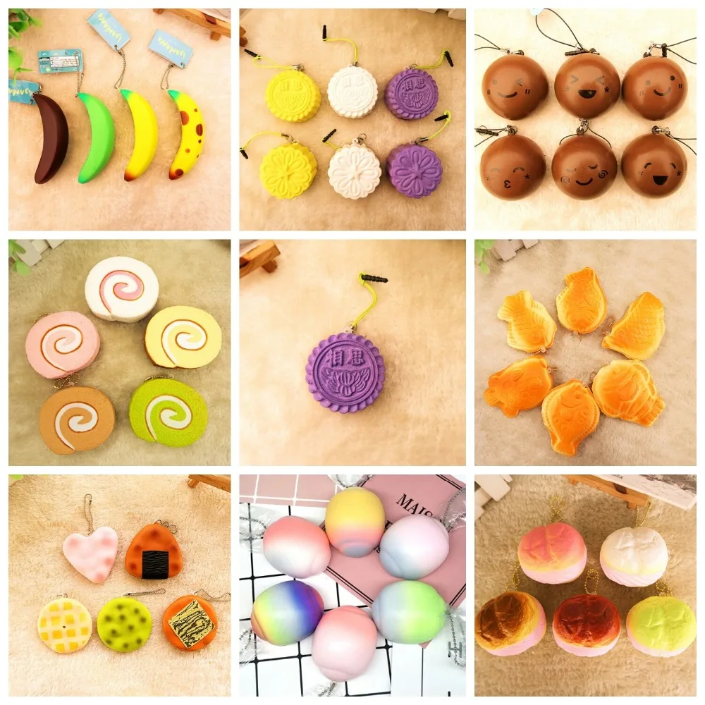Kuutti Squishy 20 шт. Сжимаемый Лот аутентичный медленно поднимающийся тост черепаха