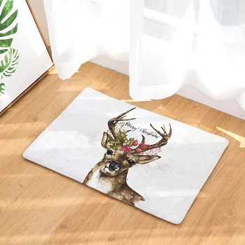 

Dropshipping Deer Bathroom Mat Merry Christmas Office Dinosaur Leaves Cherry Rugs Snowflake Plant Flower Homeware Large Sponge