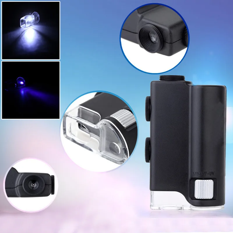 New 100X Magnifying Loupe//Glass Illuminated Microscope with LED light adjustable