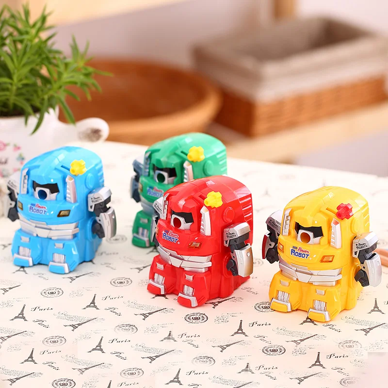 Buy 4 pcs/Lot Mini Robot pencil sharpener Children
