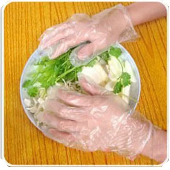 

100pcs Useful Disposable PE Glove Garden Home Restaurant BBQ Plastic Multifuction Practical Transparent Sanitary Gloves