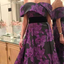 Модные черные и фиолетовые плиссированные платья для выпускного вечера длиной до пола с открытыми плечами