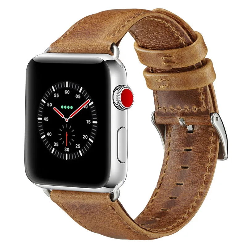 JH ремешки из натуральной кожи для Apple Watch 42 мм 38 мм/44 40 серии 4 3 2 1 iWatch Ремешки