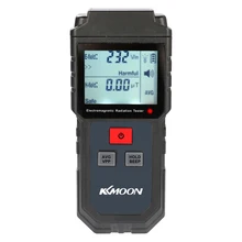KKmoon Handheld Electromagnetic Radiation Tester LCD Electric Field Magnetic Field Dosimeter Detector with Sound and Light Alarm