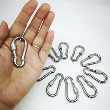 10 шт. M5 металлический винт замок карабин защелкивающийся зажим с d-образным кольцом на открытом воздухе на кнопках