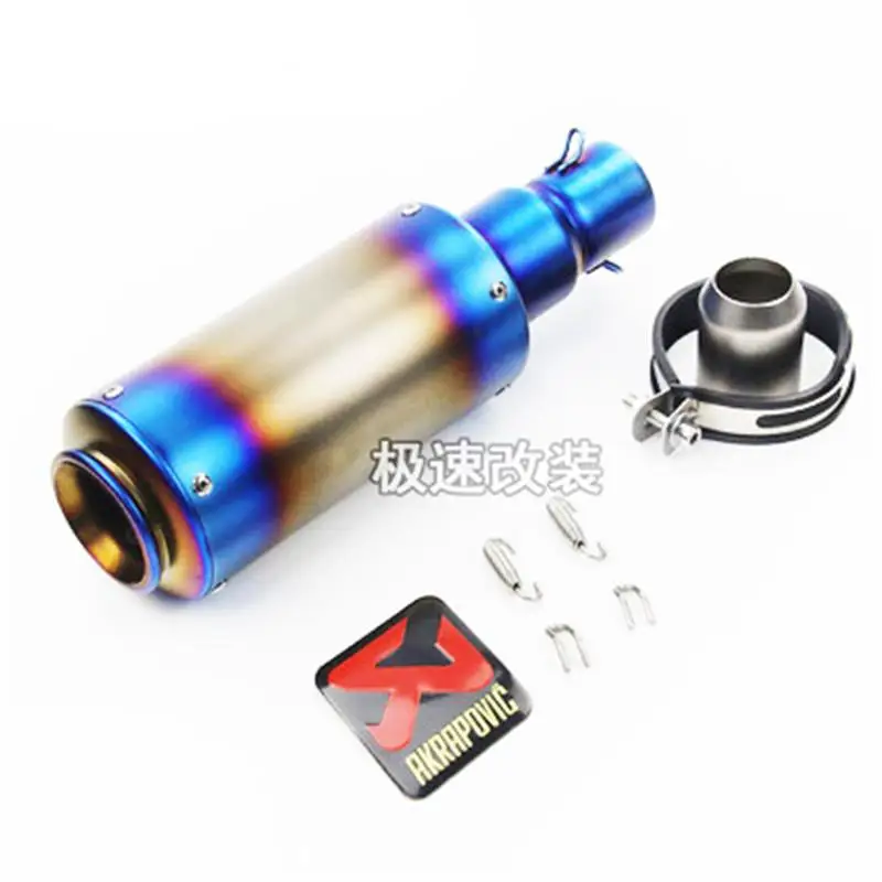 Universal 51mm font b Motorcycle b font Motocross Scooter Akrapovic font b Exhaust b font Pipe
