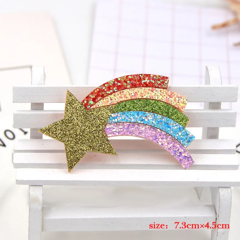 Moon Glitter Rainbow для девочек, детские аксессуары для волос, дизайн, сделай сам, 5 шт., высококачественный Блестящий солнечный свет, милые ювелирные изделия с животными
