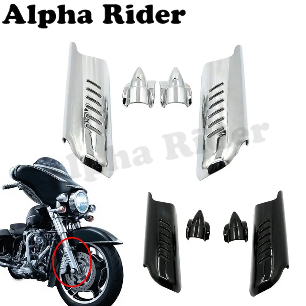 

Front Lower Fork Leg Cover Guard Frame Shield Protector for Harley Touring Street Glide FLHX 2006-2013 Road King FLHR 2000-2013