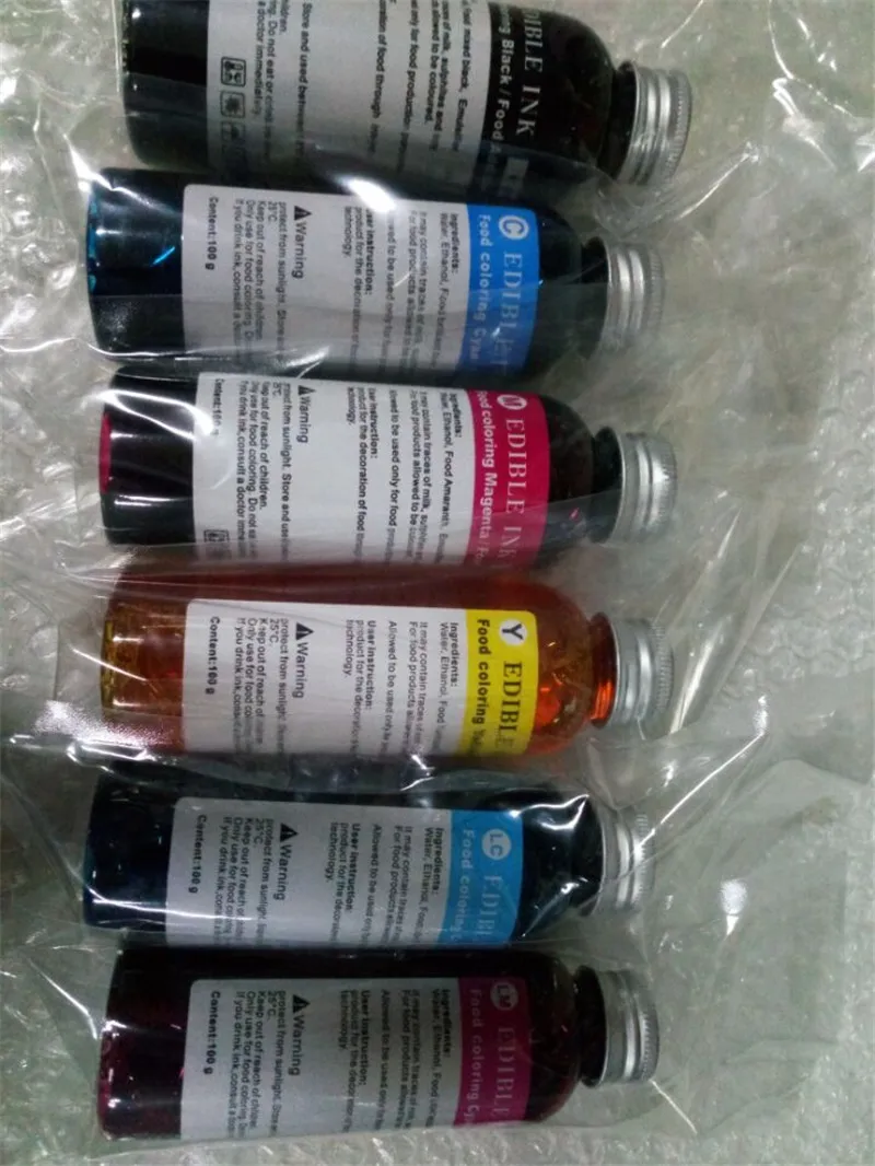 100*6pcs/Lot Food Grade Edible ink for Inkjet Printer in Printers from