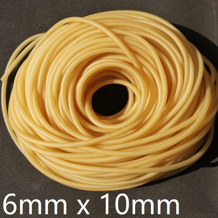 

Nature Latex Rubber Hoses ID 6mm x 10mm OD Flexible High Resilient Elastic Medical Soft Tube Slingshot Catapult Sport Pull Band