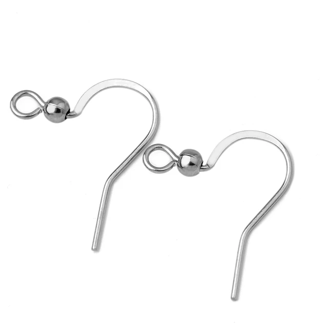 50 pz Puro acciaio inossidabile 16*20 MM con perline Semplici ganci per le orecc 50 pz Puro acciaio inossidabile 16*20 MM con perline Semplici ganci per le orecc