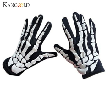 

KANCOOLD Gloves Halloween Horror Skull Claw Bone Skeleton Goth Racing Full Gloves high quality fashion gloves women 2018NOV23
