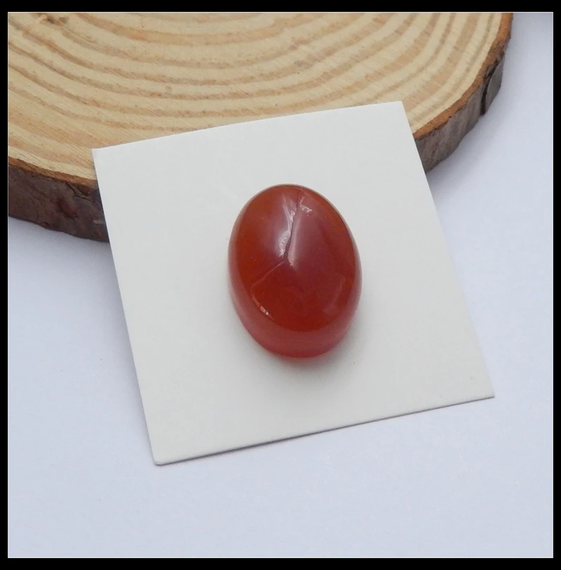 

Sale 1Pcs Natural Stone Red Agate Gemstone Cabochon 20x15x9mm 5.21g Red Color DIY Jewelry Accessories
