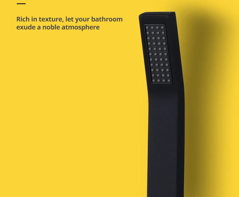 Multi-Function Shower Set Led Remote Control Light Black Brass Shower System (19)